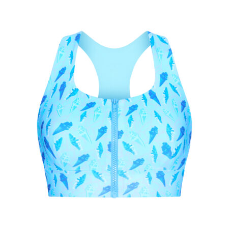 Top with zipper print